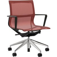 Vitra Physix bureaustoel - gepolijst - 10 baksteen - deep black - Wieltjes voor harde bodems