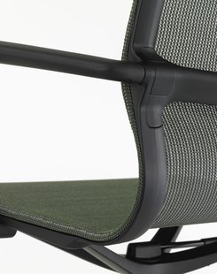 Vitra Physix bureaustoel - Wieltjes voor harde bodems - deep black - 03 riet - diepzwart