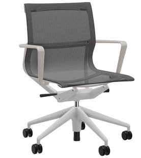 Vitra Physix bureaustoel - Wieltjes voor harde bodems - soft grey - 06 black pearl - soft grey