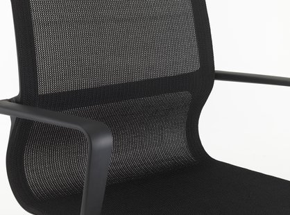 Vitra Physix bureaustoel - Wieltjes voor harde bodems - deep black - 06 black pearl - gepolijst