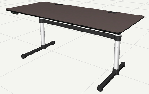 USM Haller Haller tafel Kitos E2 Plus 175 x 75 cm - in hoogte verstelbaar - Linoleum, mauve - 175 x 75 cm