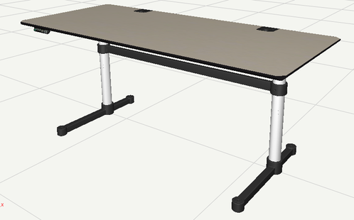 USM Haller Haller tafel Kitos E2 Plus 175 x 75 cm - in hoogte verstelbaar - Linoleum, pebble - 175 x 75 cm