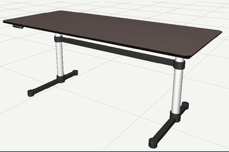 USM Haller Haller tafel Kitos E2 175 x 75 cm - in hoogte verstelbaar - Linoleum, mauve - 160 x 80