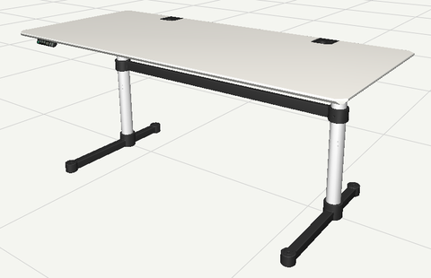 USM Haller Haller tafel Kitos E2 Plus 175 x 75 cm - in hoogte verstelbaar - MDF, wit - 160 x 80 cm