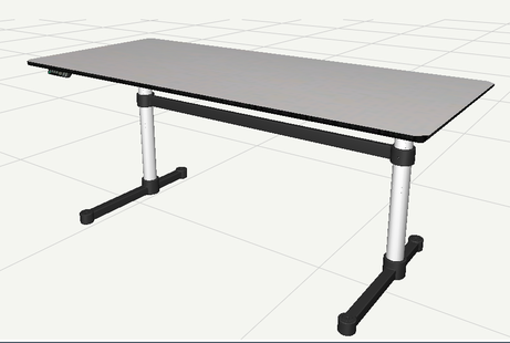 USM Haller Haller tafel Kitos E2 175 x 75 cm - in hoogte verstelbaar - Kunsthars, pastelgrijs - 180 x 90 cm