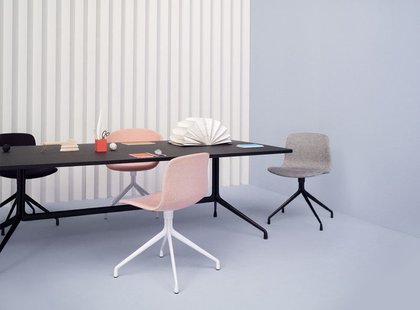 HAY About A Table AAT 10 - Linoleum zwart, rand zwart - 180 x 105 cm