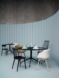 HAY About A Table AAT20 - Laminaat wit, rand multiplex - L Ø 100 cm