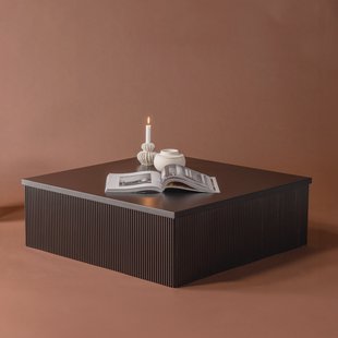 Nohr Vierkante Salontafel 'Mistina' MDF, 90 x 90cm, kleur Zwart