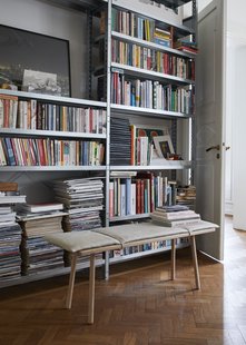 Skagerak by Fritz Hansen Georg bank - Eiken met linnen kussen