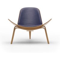 Carl Hansen & Søn CH07 stoel - Eiken, geolied - Leer blauwgroen/Thor 350