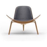 Carl Hansen & Søn CH07 stoel - Eiken, witte olie - Leer antraciet/Thor 359