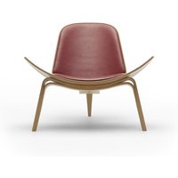 Carl Hansen & Søn CH07 stoel - Eiken, geolied - Leer rood/Thor 332