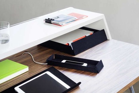 Thonet S 1200 Bureau - Thonet1200WeißNussbaum