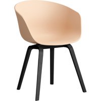 HAY About A Chair AAC 22 - Standaard glijders kunststof - zwarte lak op waterbasis - pale peach 2.0