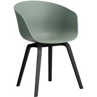 HAY About A Chair AAC 22 - fall green 2.0 - zwarte lak op waterbasis - viltglijders