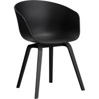 HAY About A Chair AAC 22 - black 2.0 - zwarte lak op waterbasis - viltglijders
