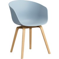 HAY About A Chair AAC 22 - slate blue 2.0 - lak op waterbasis - Standaard glijders kunststof