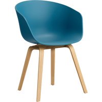 HAY About A Chair AAC 22 - Standaard glijders kunststof - lak op waterbasis - azure blue 2.0