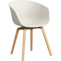 HAY About A Chair AAC 22 - Standaard glijders kunststof - lak op waterbasis - melange cream 2.0