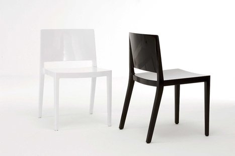 Kartell Lizz Mat stoel - mat gekleurd - zwart