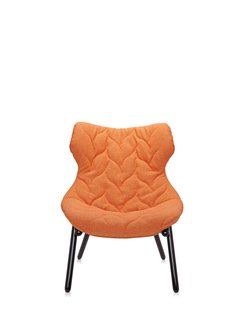 Kartell Foliage fauteuil - Trevira oranje - zwart