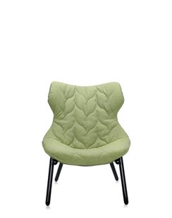Kartell Foliage fauteuil - Trevira groen - zwart