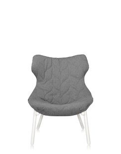 Kartell Foliage fauteuil - Trevira grijs - wit