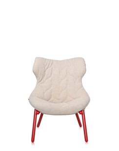 Kartell Foliage fauteuil - Trevira beige - rood