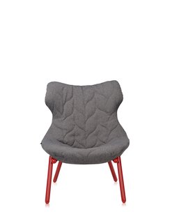 Kartell Foliage fauteuil - Trevira grijs - rood
