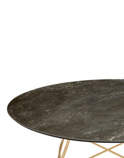 Kartell Glossy tafel - Aged Bronze - goud - rond
