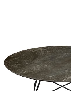 Kartell Glossy tafel - Aged Bronze - zwart - rond