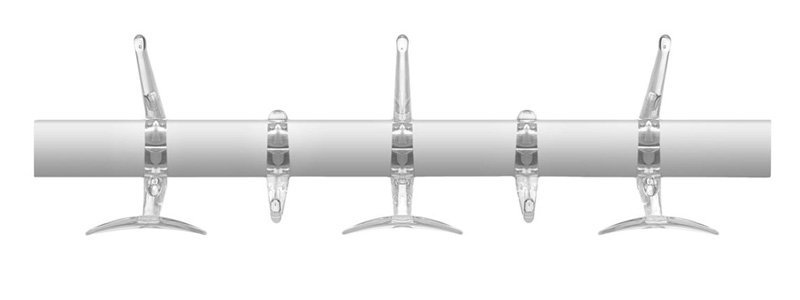 Kartell Hanger muurkapstok - glashelder - Lengte 60 cm