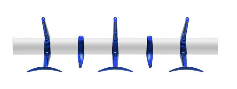 Kartell Hanger muurkapstok - kobaltblauw - Lengte 60 cm