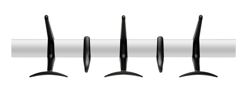 Kartell Hanger muurkapstok - zwart - Lengte 60 cm