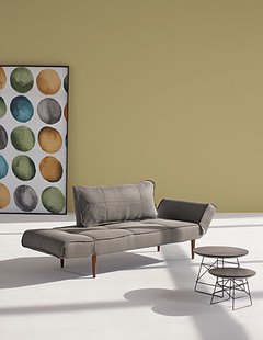 Innovation Living Zeal slaapbank - graniet - eiken gelakt, gebogen