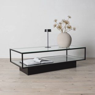 Nohr Salontafel 'Sheema' Glas, 130 x 60cm, kleur Zwart