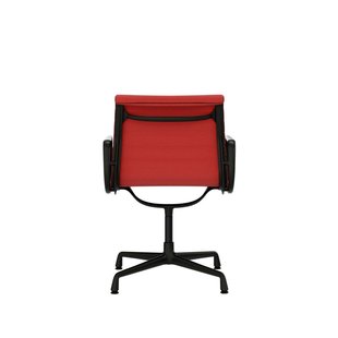 Vitra Aluminium Chair EA 104 - Hopsak - koraal/poppy red - diepzwart