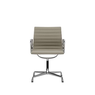 Vitra Aluminium Chair EA 104 - Hopsak - warm grijs/ivoorkleur - verchroomd