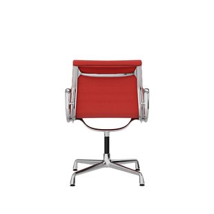 Vitra Aluminium Chair EA 104 - Hopsak - koraal/poppy red - verchroomd