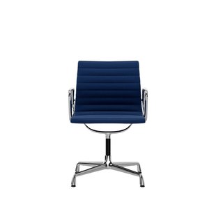 Vitra Aluminium Chair EA 104 - Hopsak - blauw/moorbruin - verchroomd