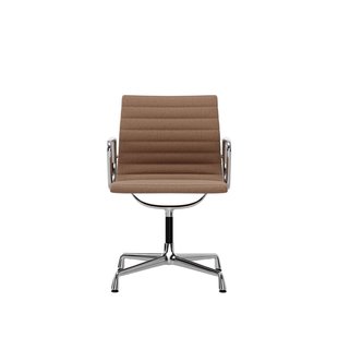 Vitra Aluminium Chair EA 104 - Hopsak - cognac/ivoor - verchroomd