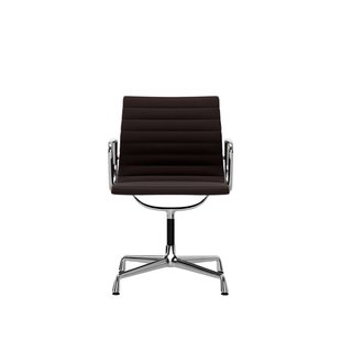 Vitra Aluminium Chair EA 104 - Hopsak - kastanje/moorbruin - verchroomd