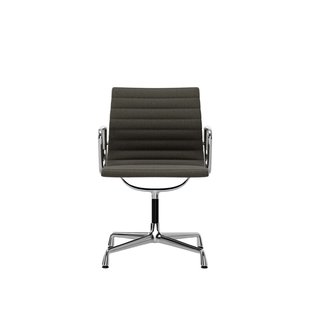 Vitra Aluminium Chair EA 104 - Hopsak - warmgrey/moorbruin - verchroomd