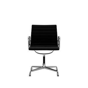 Vitra Aluminium Chair EA 104 - Hopsak - zwart - verchroomd