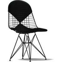 Vitra Wire Chair DKR-2 - Glijders voor harde vloer - Hopsak - zwart - zwart