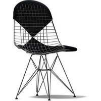 Vitra Wire Chair DKR-2 - Glijders voor harde vloer - Hopsak - zwart - verchroomd