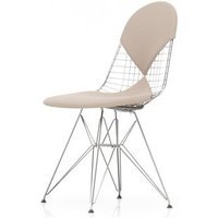 Vitra Wire Chair DKR-2 - Glijders voor harde vloer - Hopsak - nude/ivoor - verchroomd