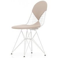 Vitra Wire Chair DKR-2 - Glijders voor harde vloer - Hopsak - nude/ivoor - wit