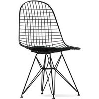 Vitra Wire Chair DKR-5 - zwart - Leder nero