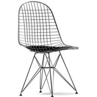 Vitra Wire Chair DKR-5 - verchroomd - Hopsak - zwart